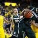 Michigan State junior Adreian Payne grabs a rebound on Sunday, Mar. 3. Daniel Brenner I AnnArbor.com
